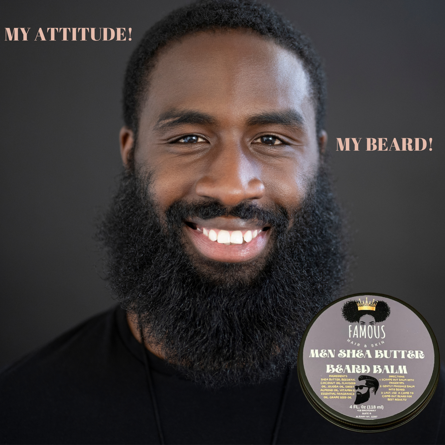 4 oz. Men Shea Butter Beard balm
