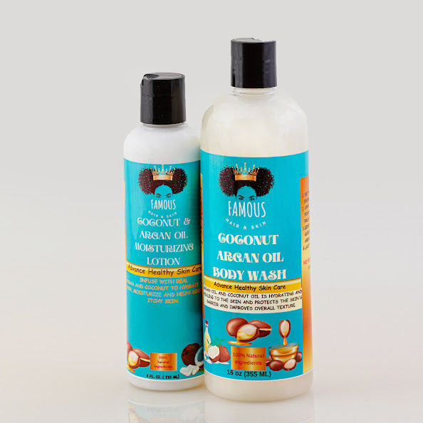 24 oz. Coconut & Argan Oil Body wash and Lotion Duo set