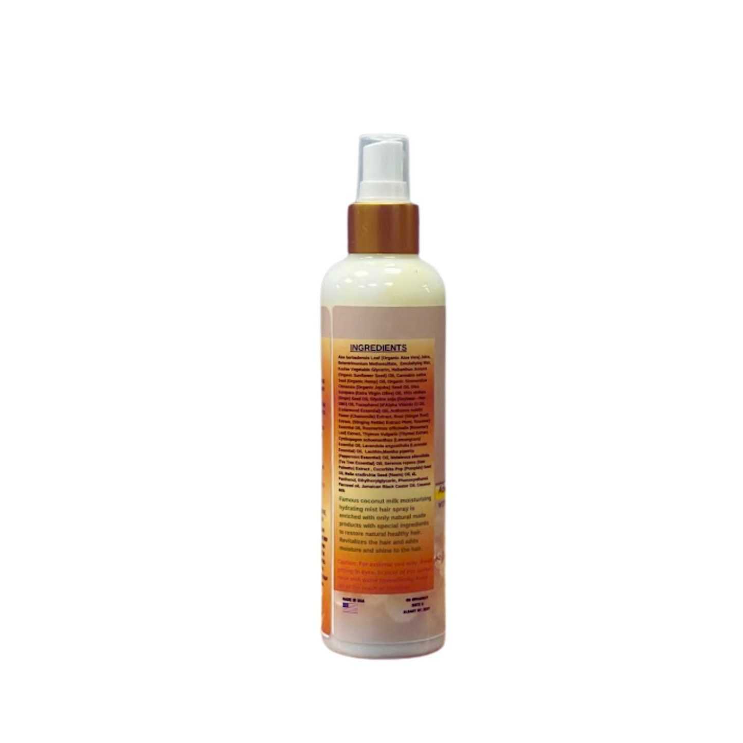 8 oz. Coconut Milk Moisturizing Curl Defining Mist spray with Jamaican Black Castor oil