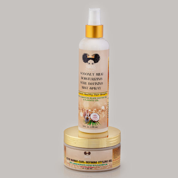 16 oz. Coco Mango Curl defining Gel/Coconut milk curl defining moisturizing spray