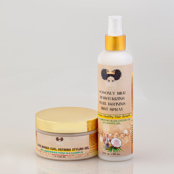 16 oz. Coco Mango Curl defining Gel/Coconut milk curl defining moisturizing spray