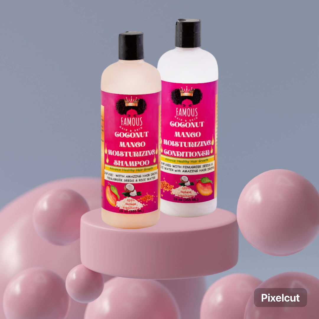 32 oz. Coconut & Mango Rice water Shampoo & Conditioner Combo