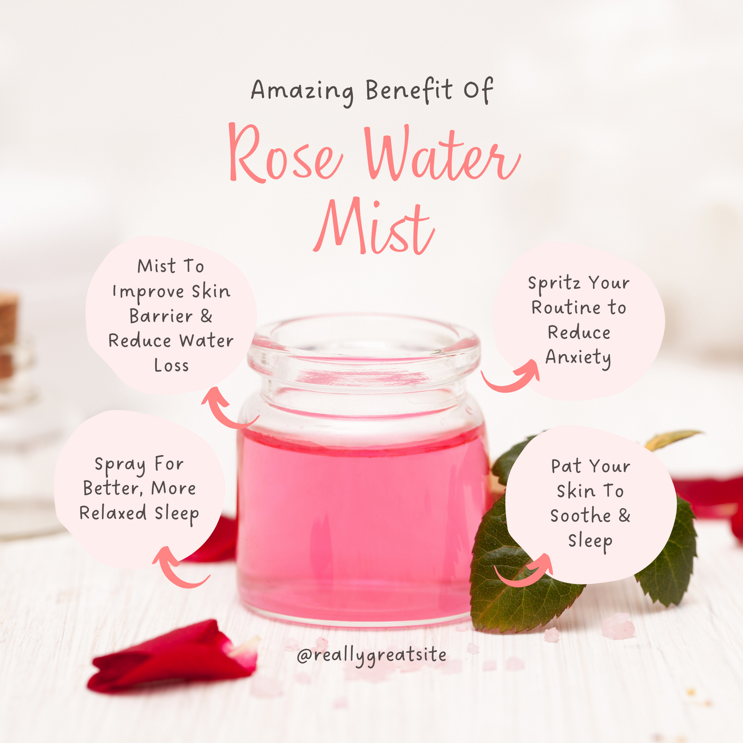 2 oz. Rose Water Hydrating Face Toner Mist spray