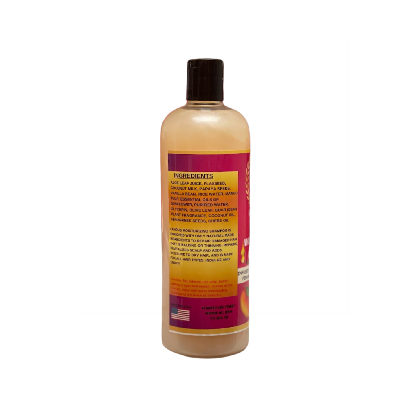 16 oz. Coconut & Mango Rice Water Moisturizing Shampoo with Fenugreek