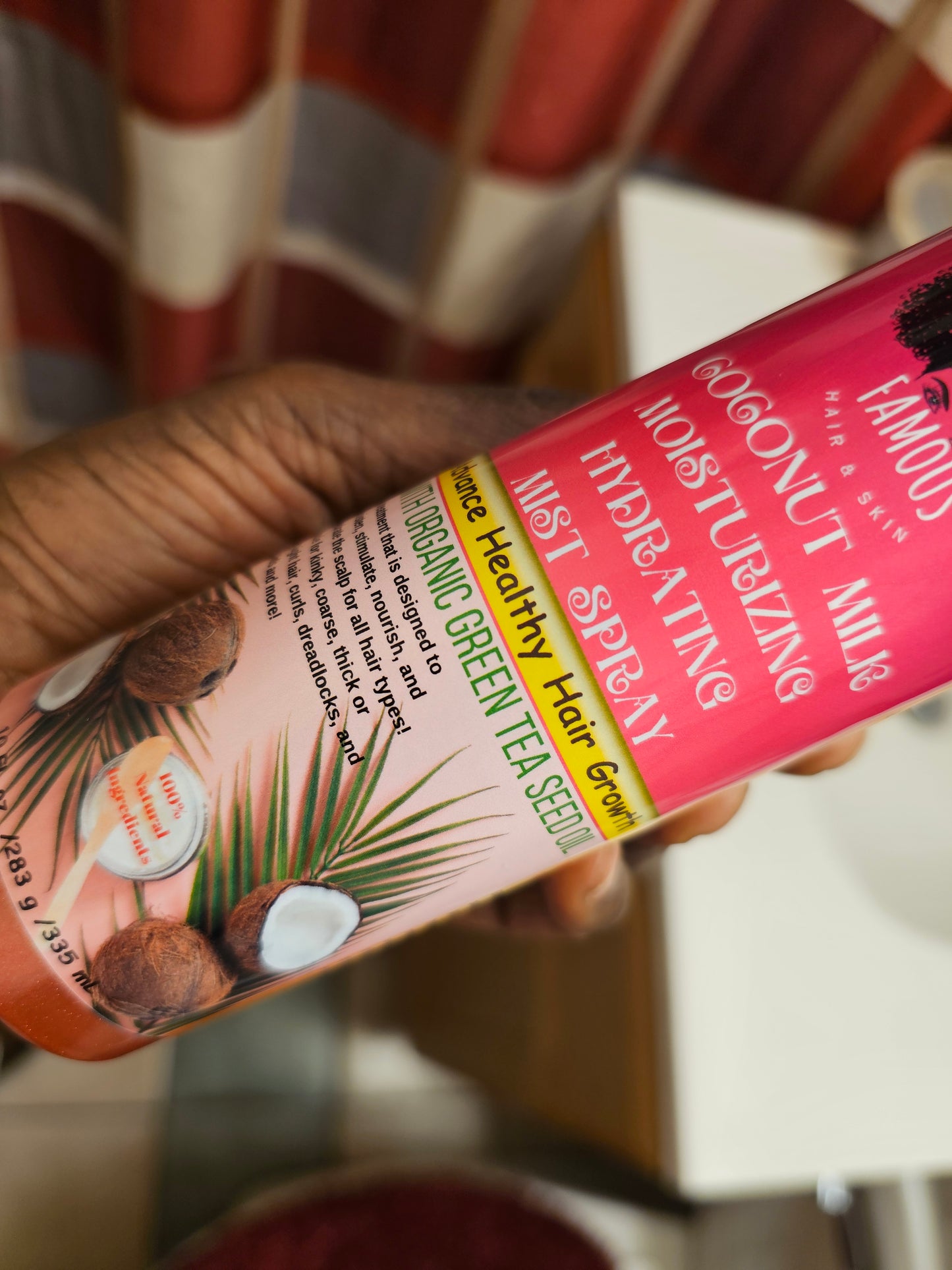 10 oz. Coconut Milk Hydrating Moisturizing Mist Spray with Green Tea Seed Oil