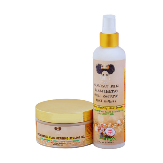 16 oz. Coco Mango Curl defining Gel/Coconut milk curl defining moisturizing spray