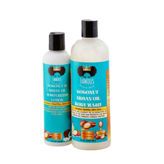 24 oz. Coconut & Argan Oil Body wash and Lotion Duo set