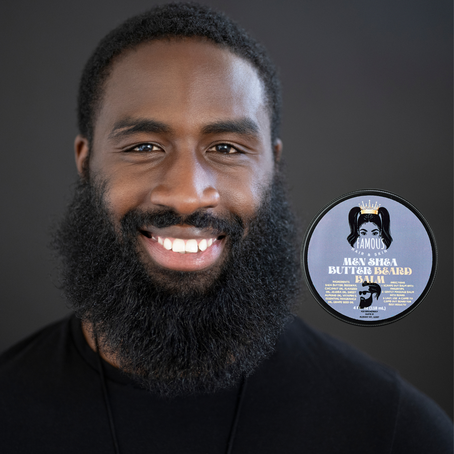 4 oz. Men Shea Butter Beard balm