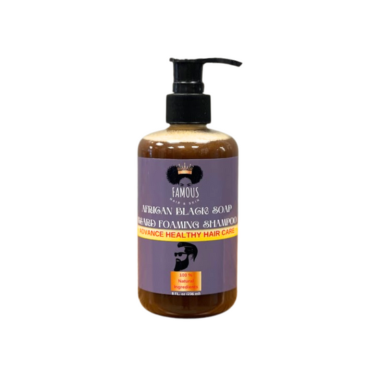 8 oz. African Black Soap Foaming Beard Shampoo