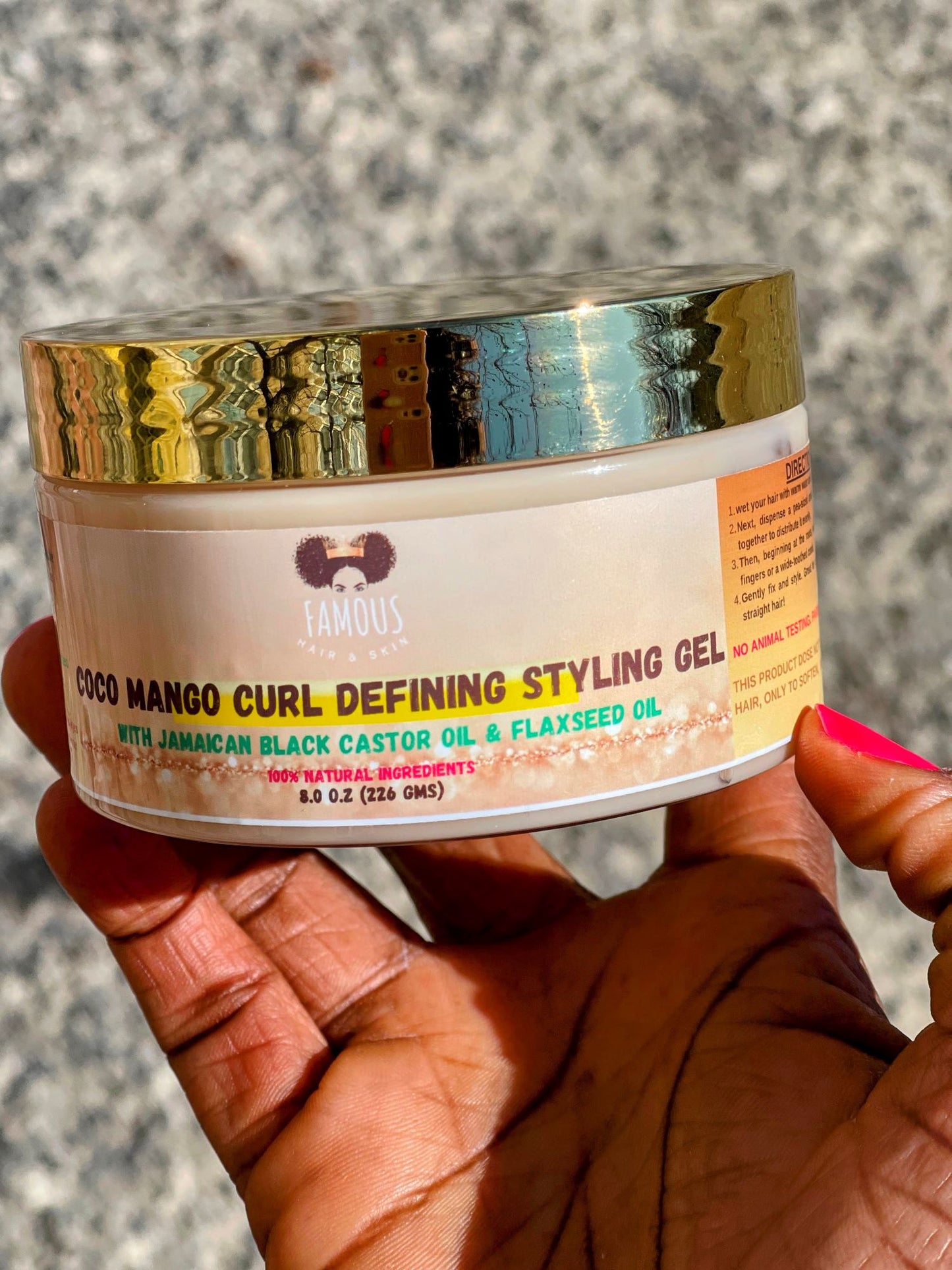 8 oz. Coco Mango Curl Defining Styling Gel with Jamaican Black Castor Oil