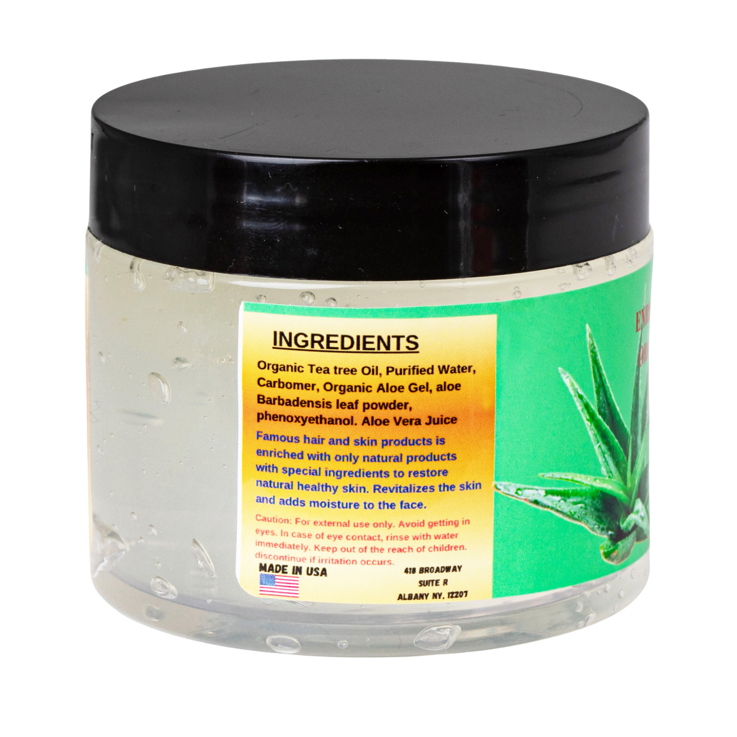 6 oz. Aloe Vera Face Gel with Tea tree oil
