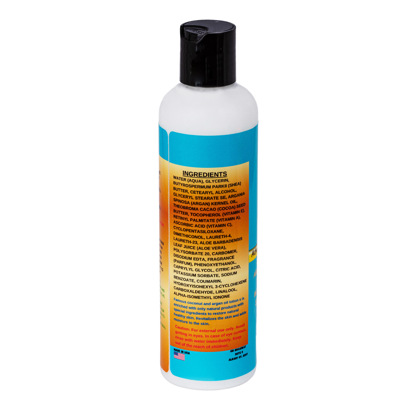 8 oz. Coconut and Argan oil Moisturizing Lotion with Shea Butter
