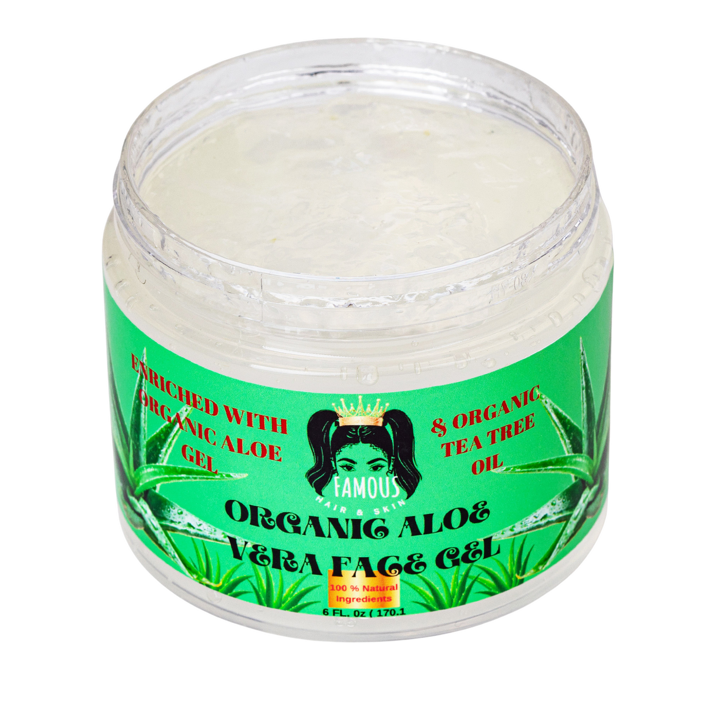 6 oz. Aloe Vera Face Gel with Tea tree oil