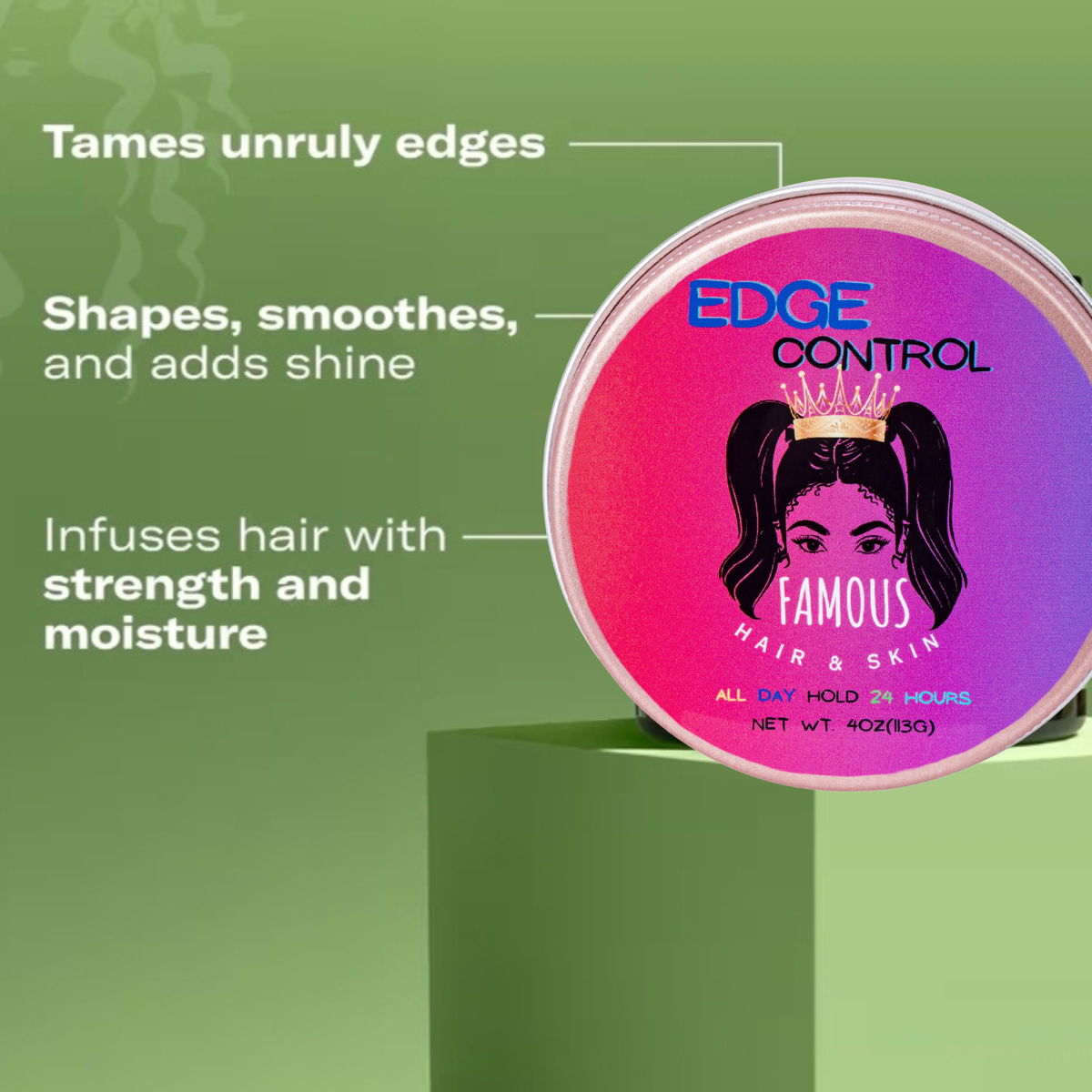 4 oz. Edge Control Styling Gel with Aloe Vera