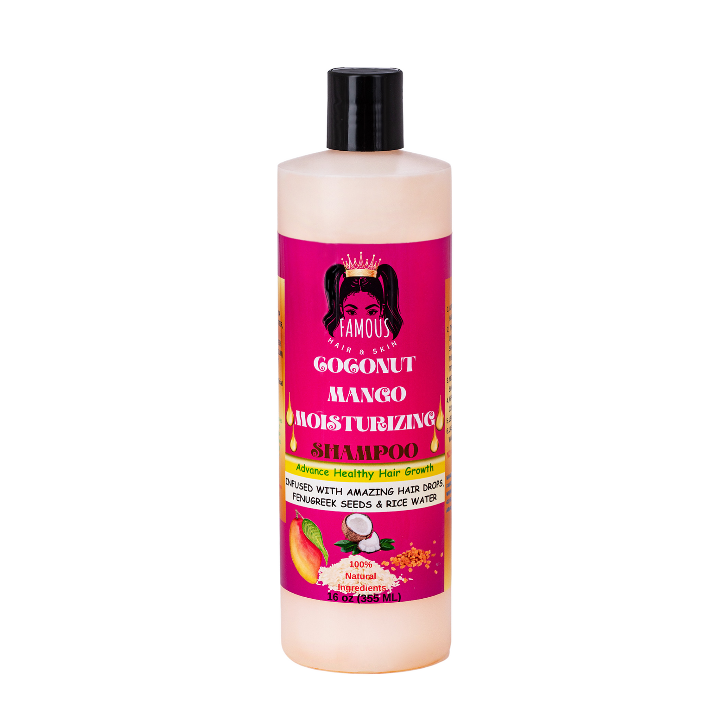 32 oz. Coconut & Mango Rice water Moisturizing Shampoo & Conditioner Combo