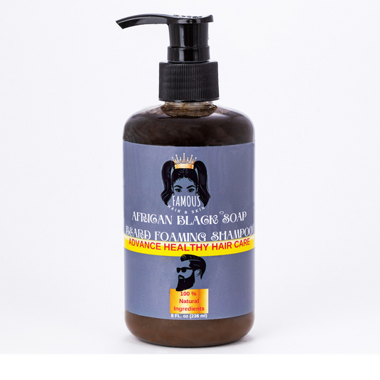 8 oz. African Black Soap Foaming Beard Shampoo