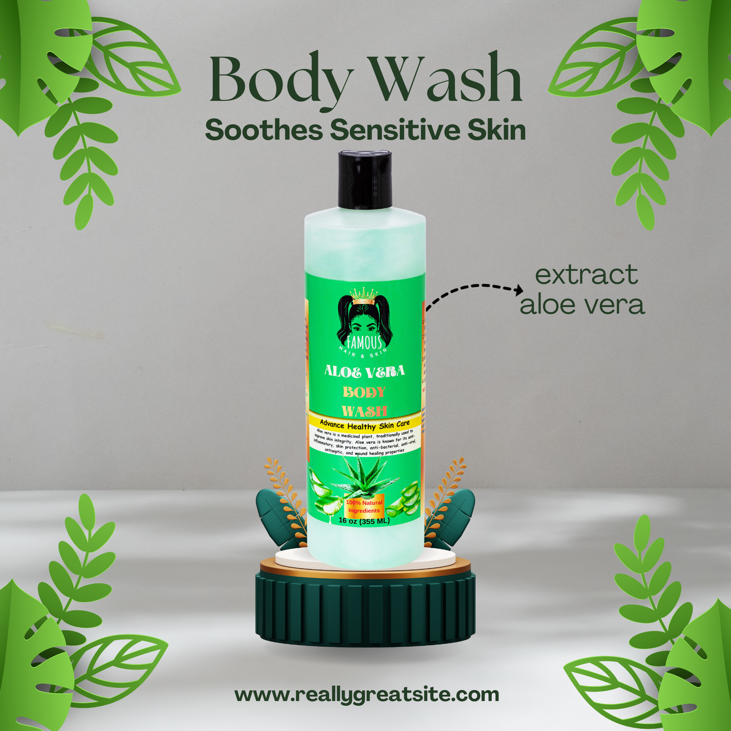 16 oz. Aloe Vera Scented Body Wash