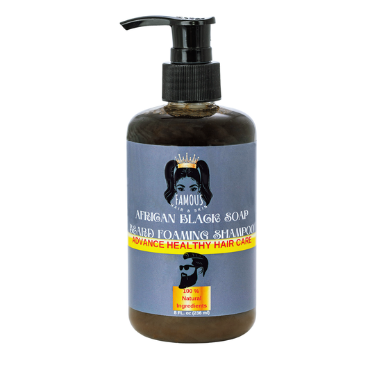 8 oz. African Black Soap Foaming Beard Shampoo