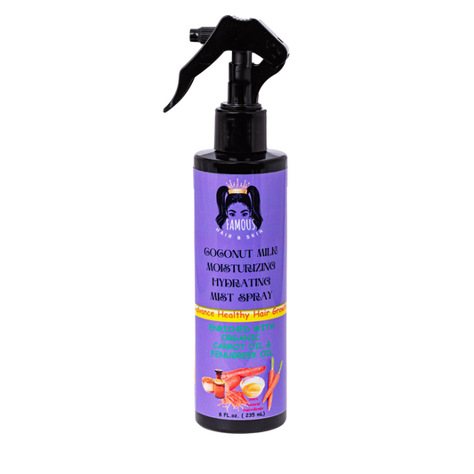 8 oz. Coconut Milk Moisturizing Hydrating Mist Spray with Carrot and Fenugreek