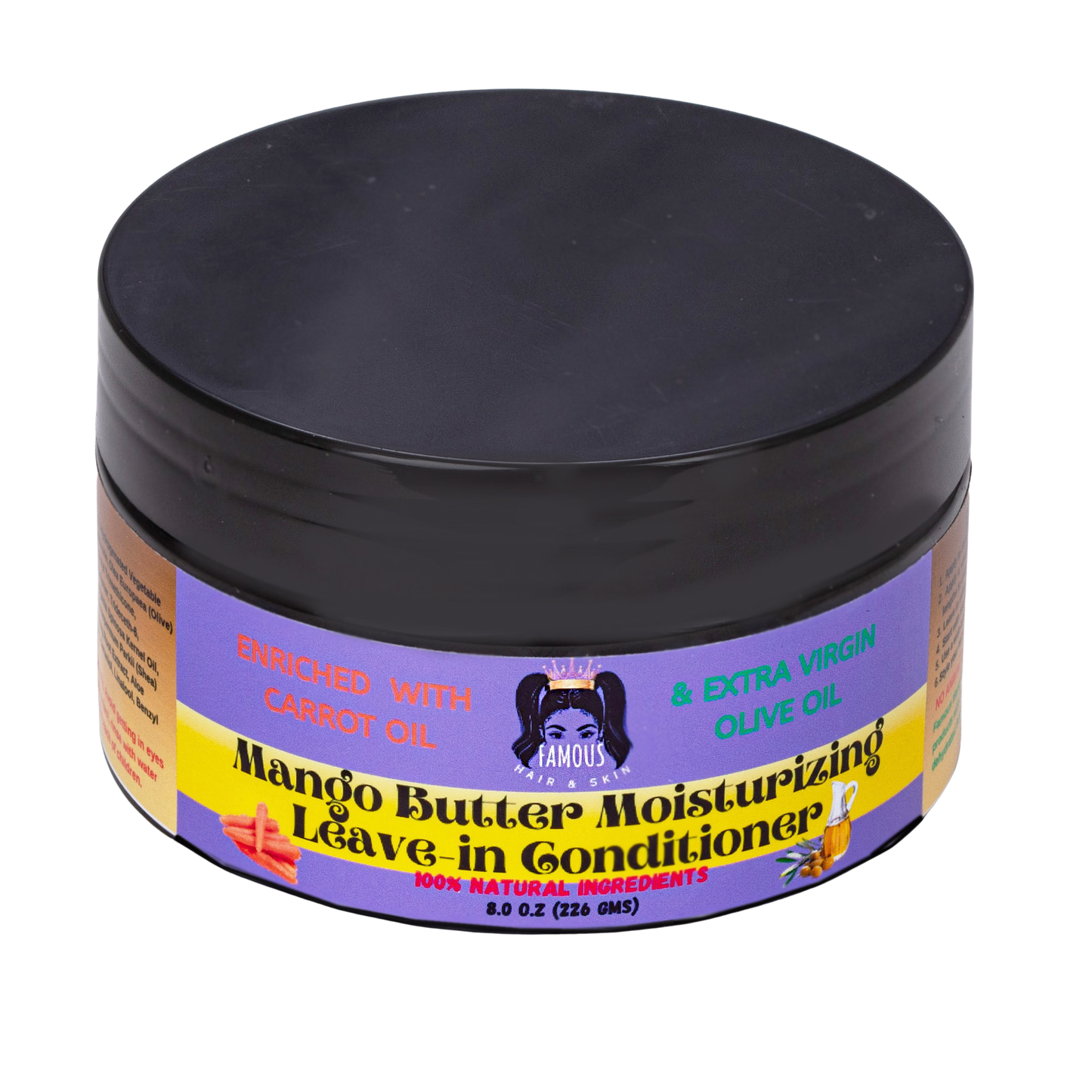 8 oz. Mango Butter Leave-in Moisturizing Conditioner with Carrot and Olive Oil