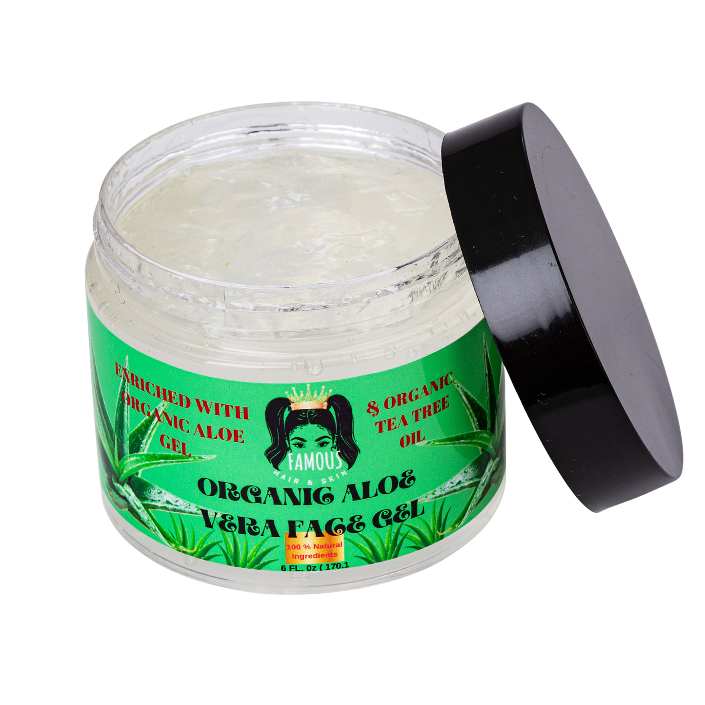 6 oz. Aloe Vera Face Gel with Tea tree oil