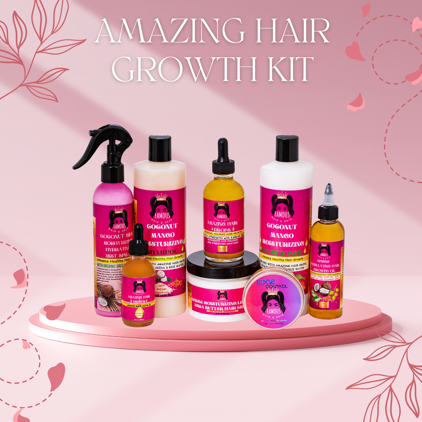 64 oz. Amazing Hair growth collection kit