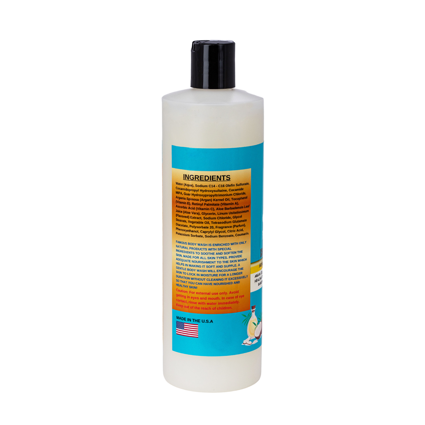 16 oz. Coconut & Argan oil Scented Body wash