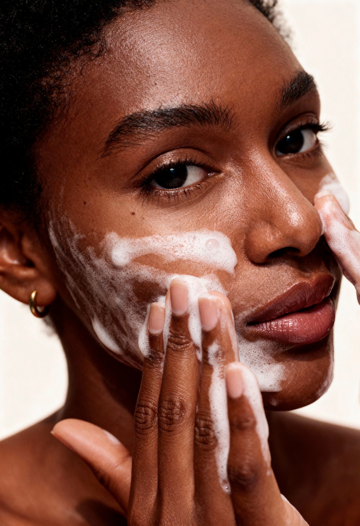8 oz. Black soap foaming face cleanser.